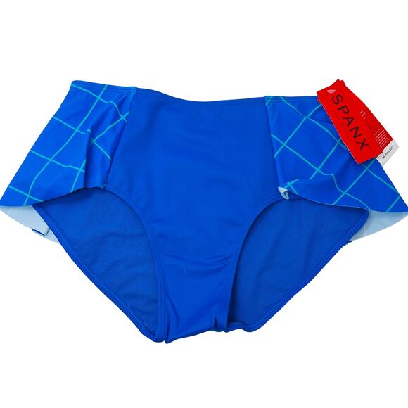 NEW! Spanx Swim Bottoms Bikini Trim Coverage Shapewear Beach Resort Blue - 8 - Picture 1 of 5